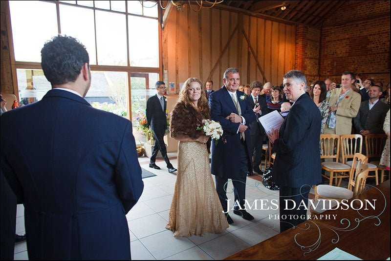 Upwaltham Barns wedding ceremony