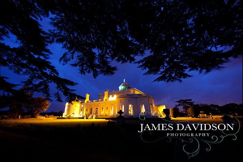 stoke park wedding at night