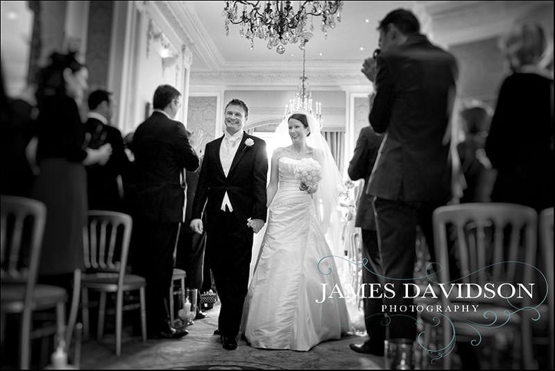 walking down the aisle at stoke park club