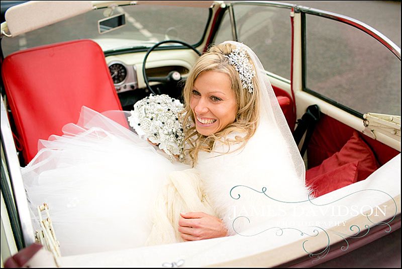 Morris Minor wedding car