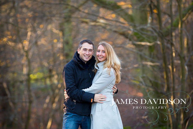 woodland engagement portraits
