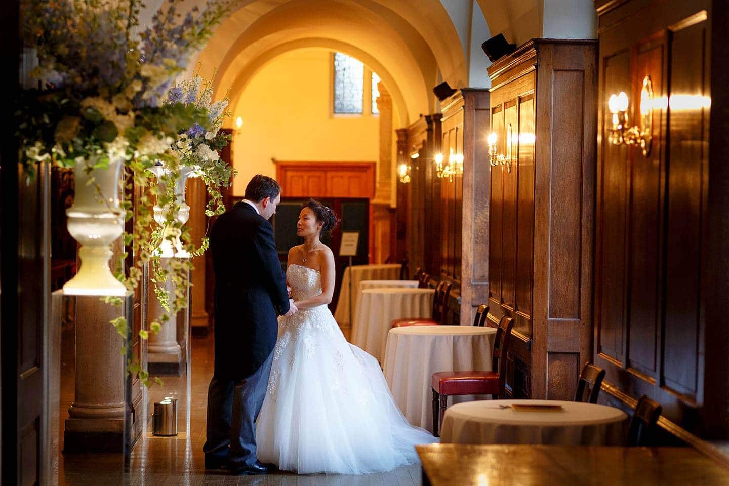 Merchant Taylors Hall bride and groom