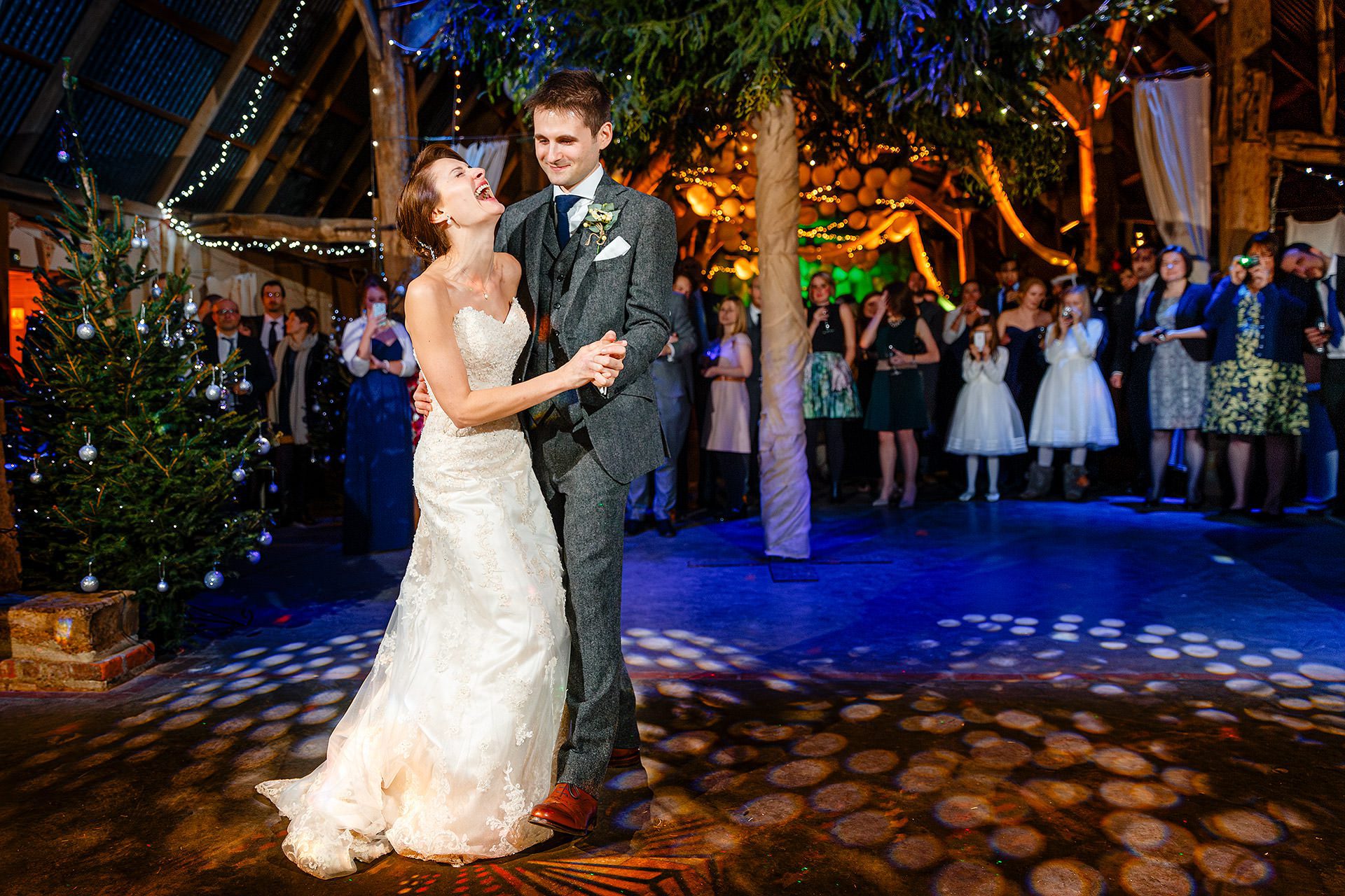 Alpheton Hall Barns winter wedding of Nicola and Alastair