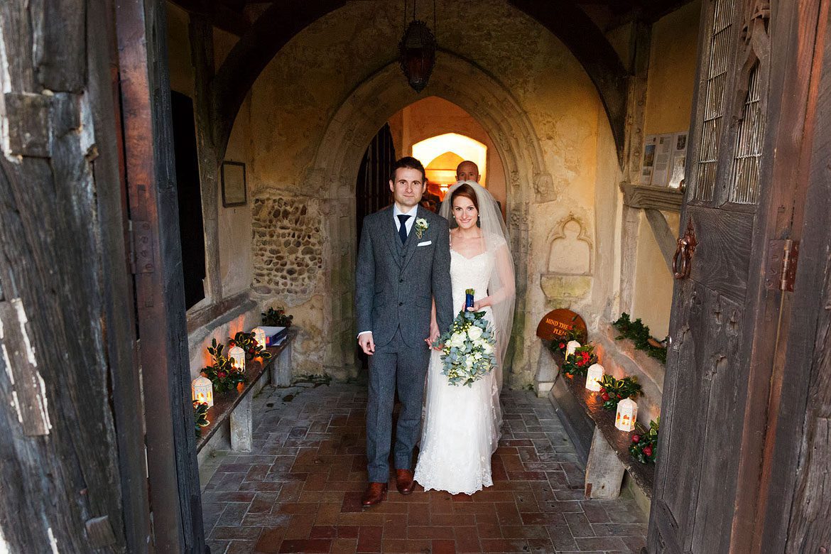Alpheton Hall Barns winter wedding