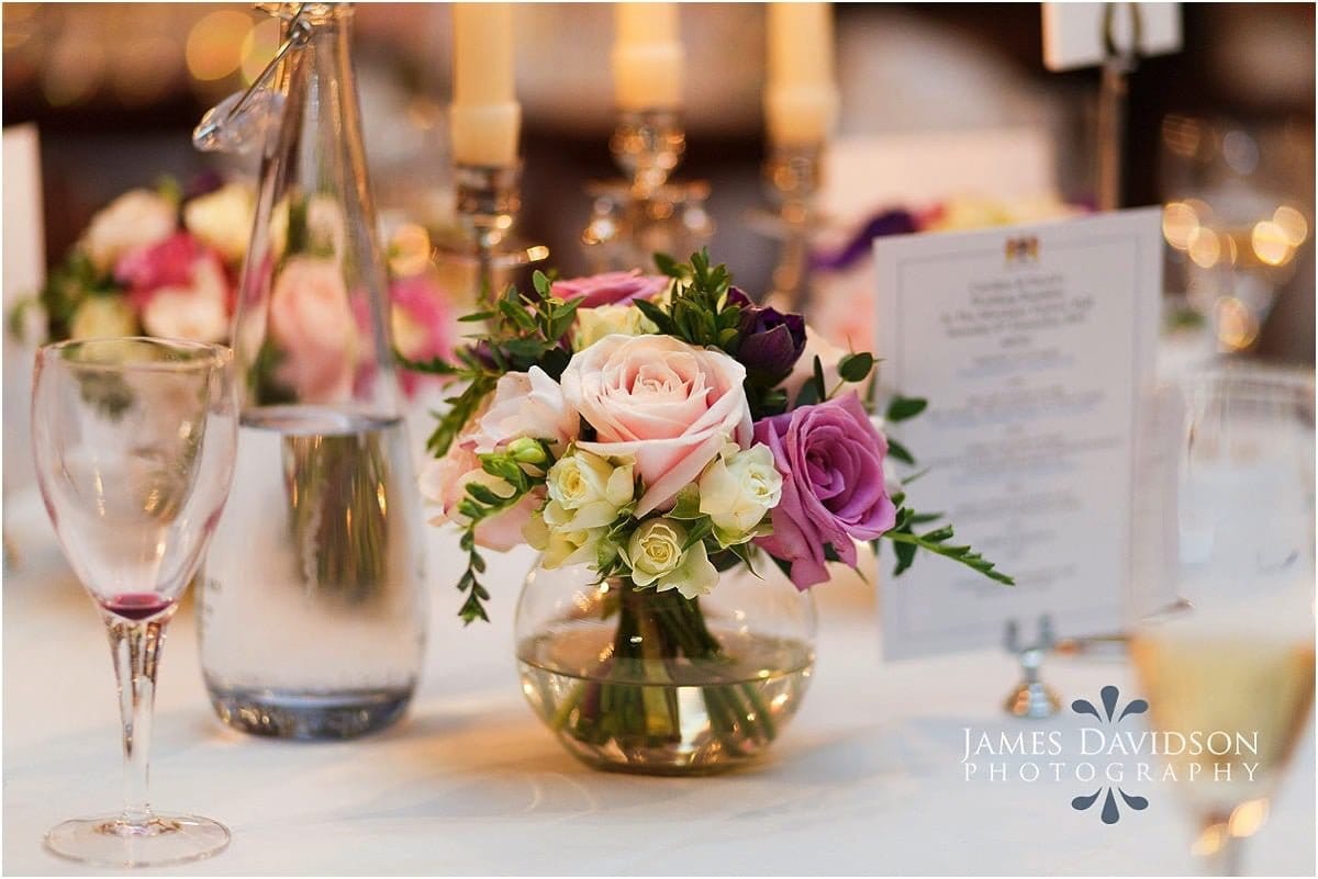 wedding table flowers