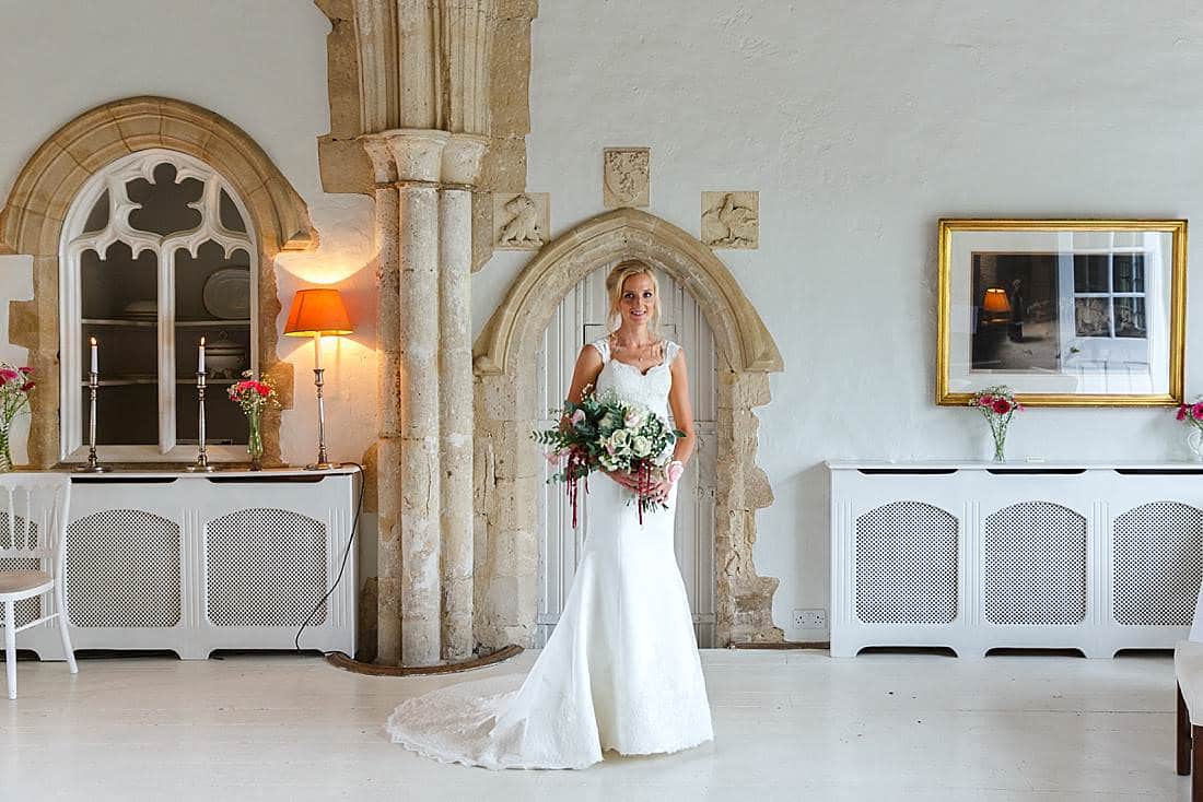 Butley Priory wedding bride