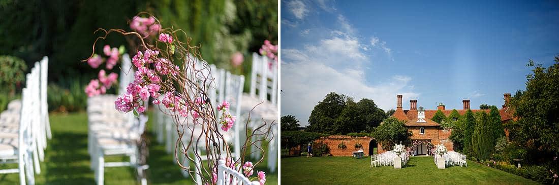 Outdoor ceremony Woodhall Manor