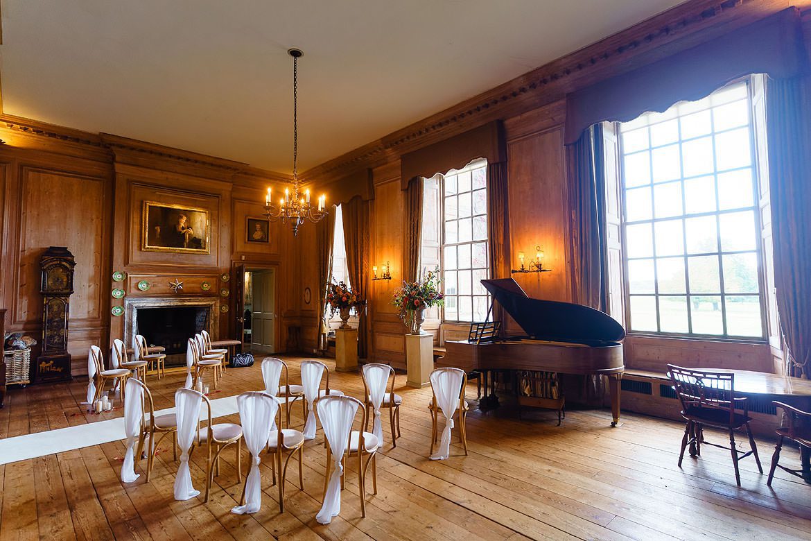 Wedding ceremony room at Glemham Hall