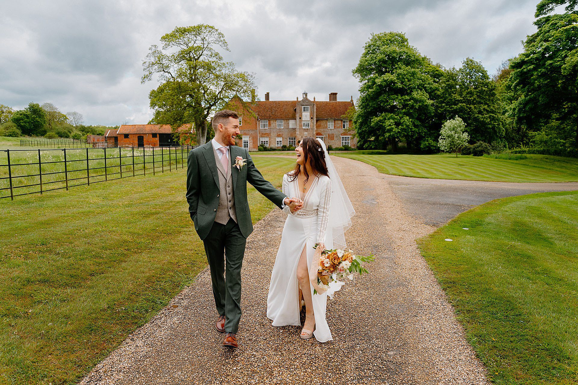 Bruisyard Hall spring wedding