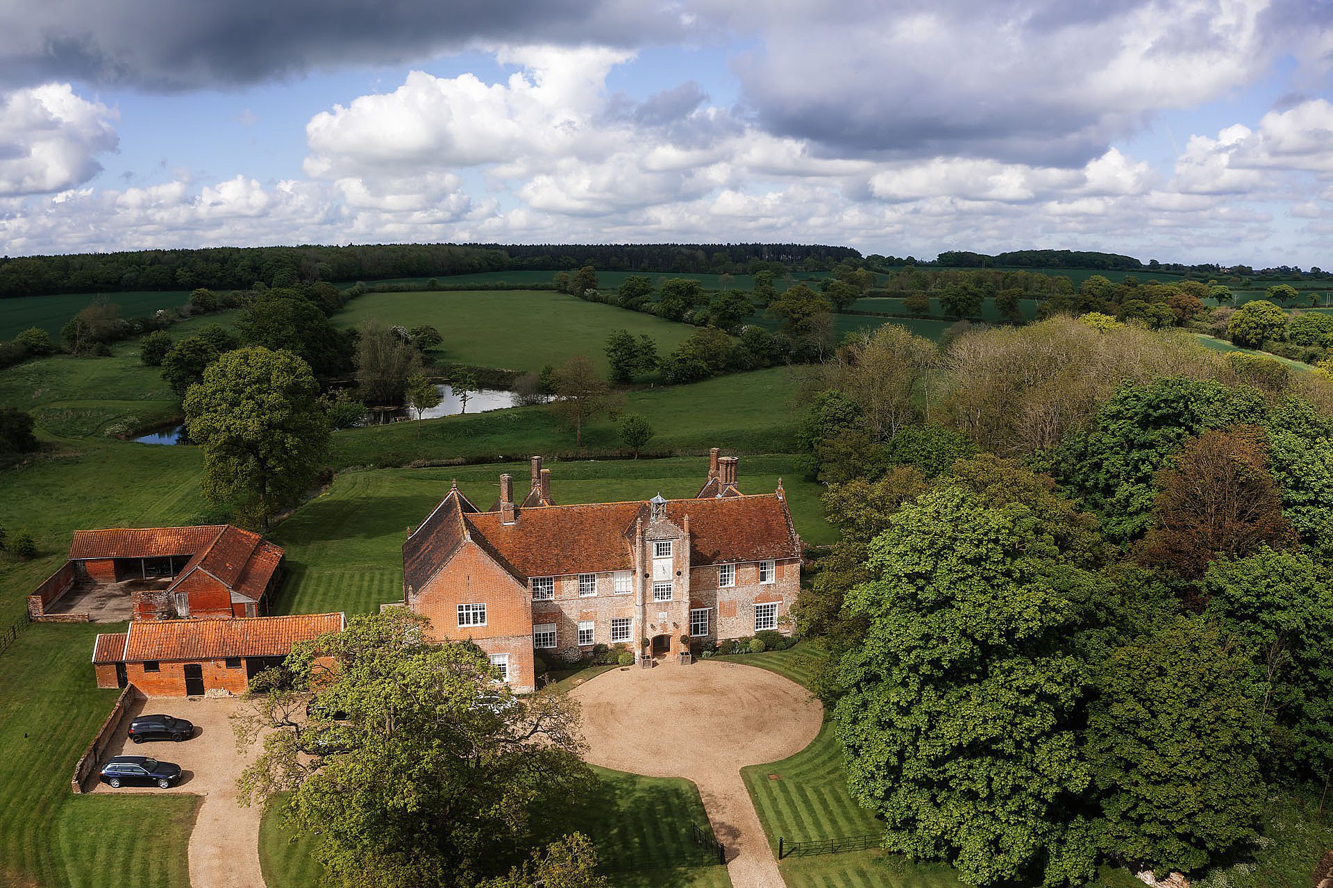 Bruisyard Hall Country Estate drone photography