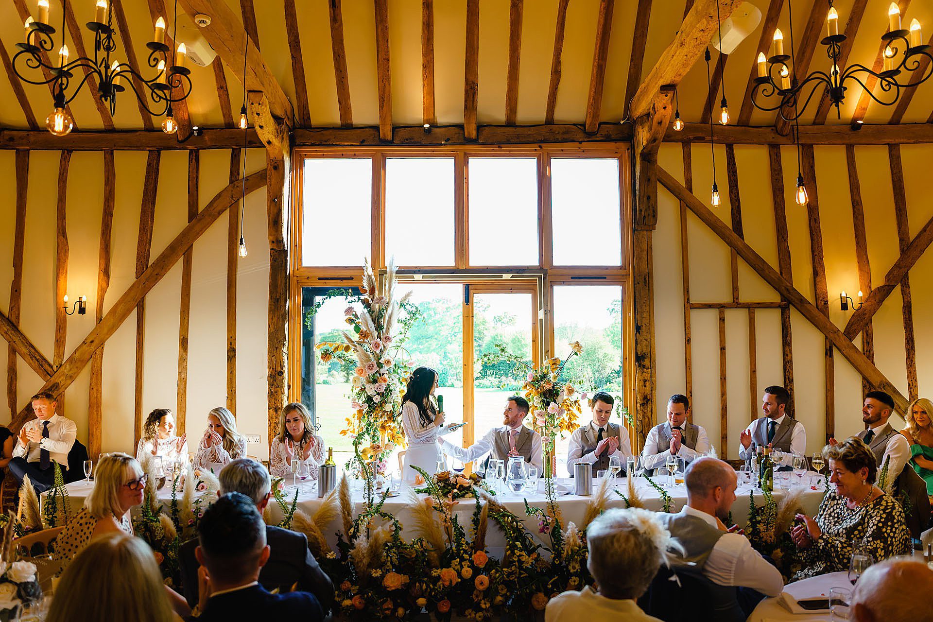 bride giving an emotional speech to her groom