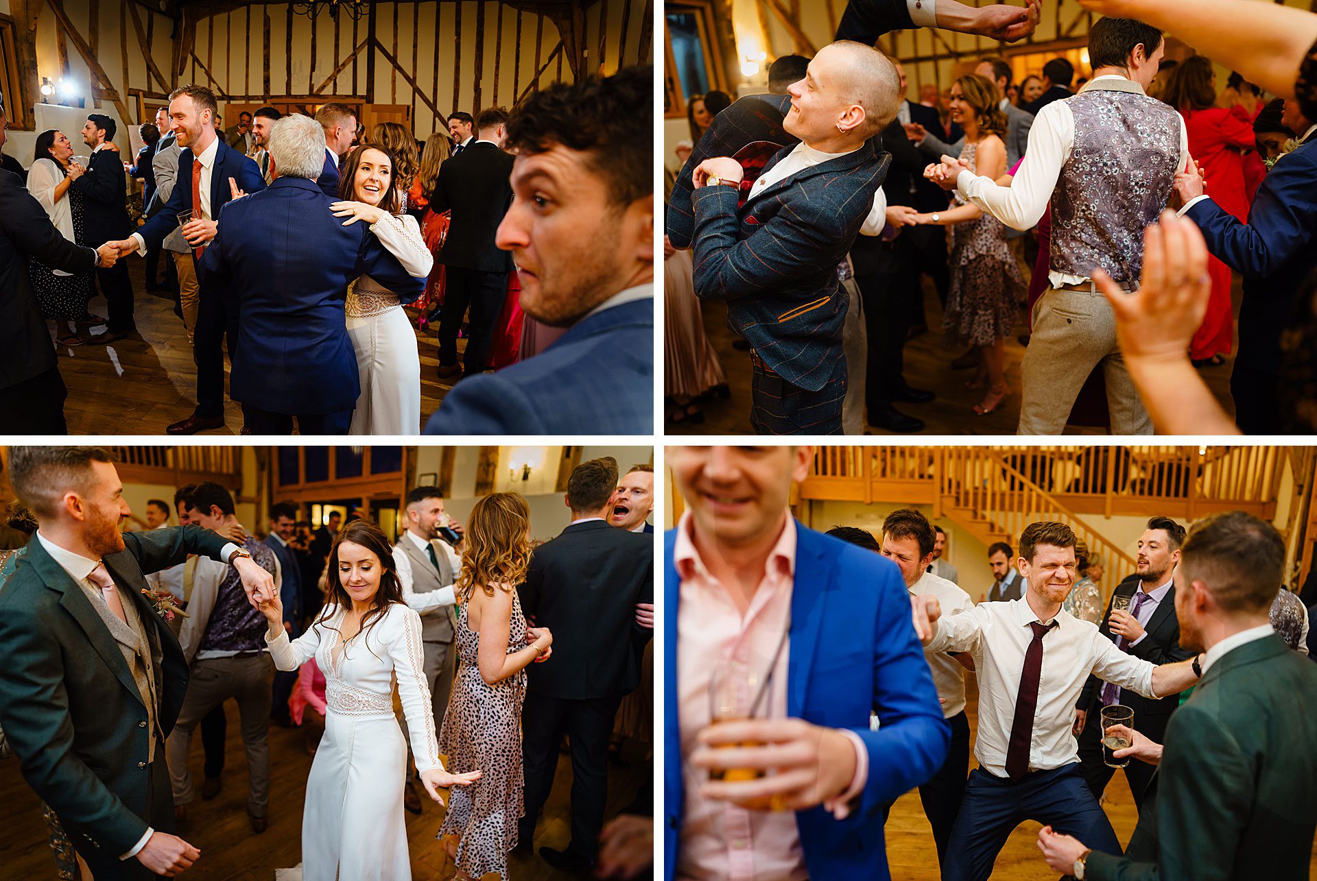 busy dance floor at Bruisyard barn