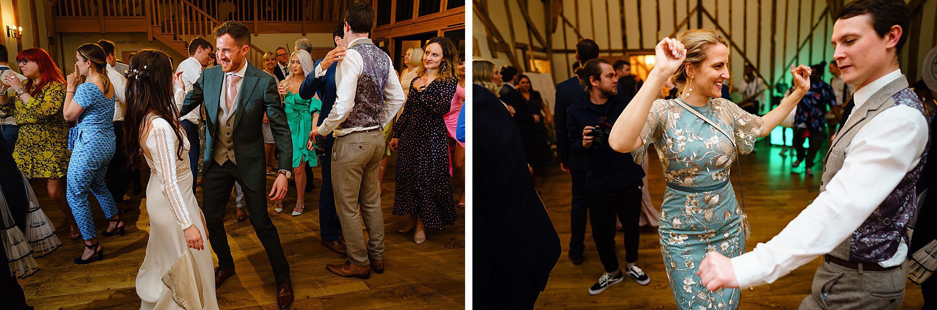 dancing at Bruisyard Hall wedding