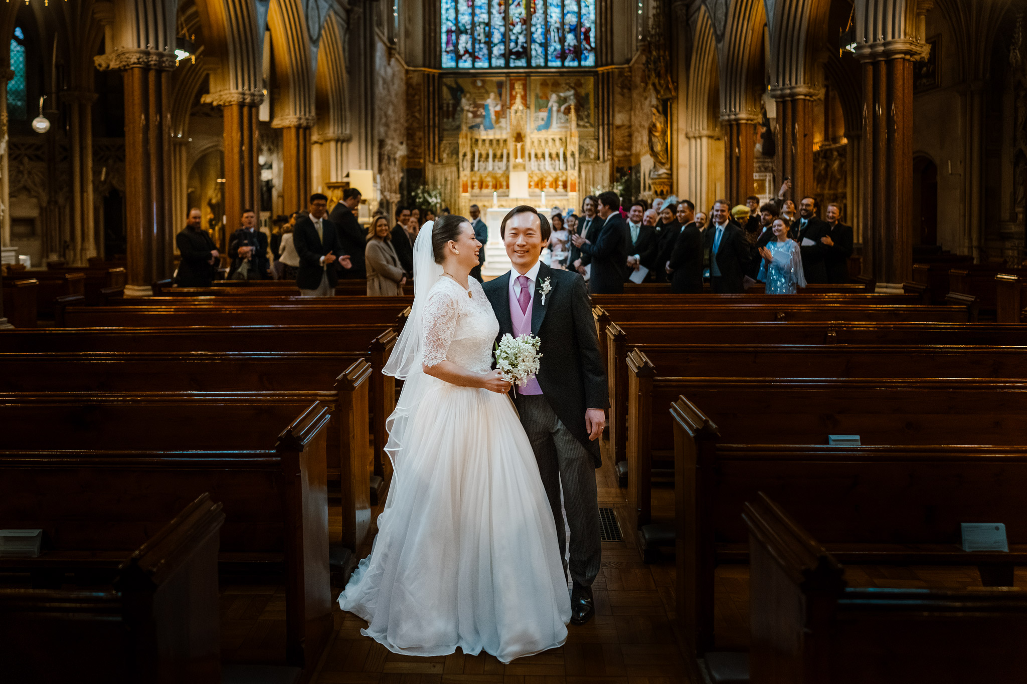 Farm Street Church winter wedding